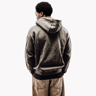 STUDIO KAPUZENPULLOVER MIT DOPPELTEM REISSVERSCHLUSS – SIGNATURE WASHED